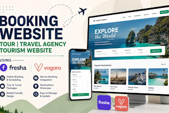 build booking website tour travel agency tourism website using fresha vagaro
