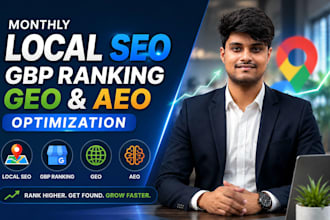 do monthly local SEO, gbp ranking, GEO, and aeo optimization
