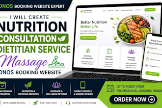create nutrition consultation dietitian service massage ionos booking website