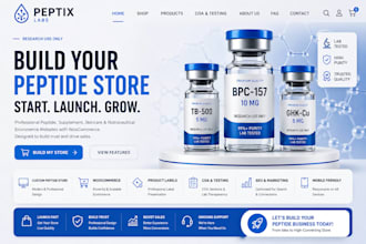 build a supplement, vitamins, nutraceutical ecommerce website
