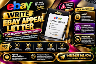 write ebay appeal letter for account reinstatement