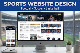 create a wordpress sports team, football and basketball club website