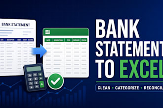 convert bank statements to excel and categorize transactions