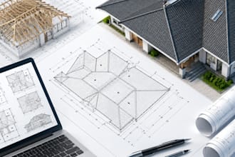 draw professional roof plans, roof layouts and architectural drawing in autocad