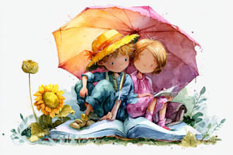 illustrate children story book illustration and children story book illustratio