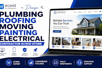 design plumbing roofing moving painting electrical contractor ecwid website