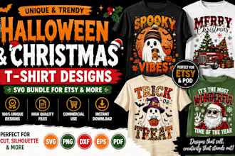 make unique svg cut file bundles for etsy cricut christmas halloween