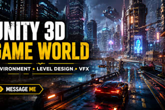 create 3d game environment unity 3d level design game map and vfx