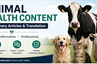 create informative content about animal health and diseases