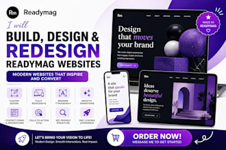 build readymag website design and redesign readymag website landing page website