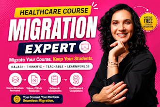 migrate healthcare course to kajabi thinkific teachable learnworld website