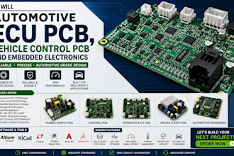 design automotive ecu pcb, vehicle control pcb and embedded electronics