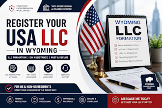 register your USA llc in wyoming, USA llc registration, llc formation in USA ein