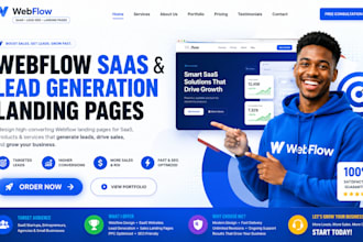 do webflow saas  product service lead generation sales ppc landing landing page