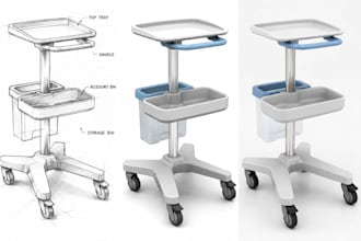 design medical furniture and patient care equipment in 3d cad