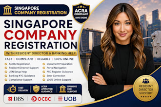 fix your singapore company registration with resident director and banking help