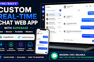 build a custom real time chat web app with supabase and tailwind