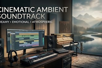 produce cinematic ambient sound track, dreamy and relaxing background music