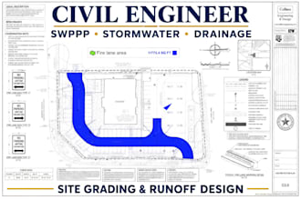 be your civil engineer swppp stormwater drainage plan site grading runoff design