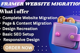 migrate rebuild your website to framer website with responsive website