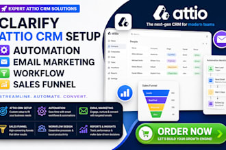 setup clarify attio CRM setup automation email marketing workflow sales funnel