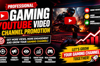 do gaming youtube video and channel promotion