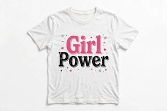 design modern girl power feminist typography t shirt