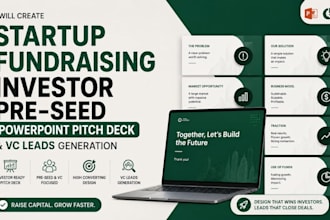 startup fundraising investor pre seed powerpoint vc pitch deck leads generation
