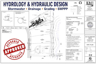 hydrology report hydraulic civil engineer stormwater drainage cut fill swpp plan