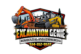 create fantastic and gorgeous excavation logo design