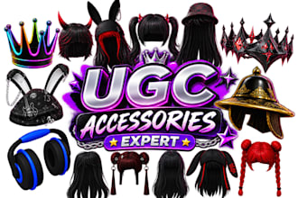 design custom roblox  ugc accessories, clothing, and model