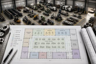 design metalworking facility floor plans and production layouts