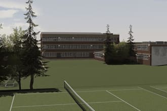 build stylized roblox school map restaurant map, stadium map rp map