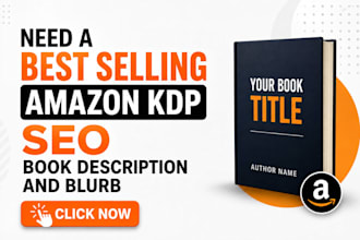 write best selling amazon KDP SEO book description and blurb