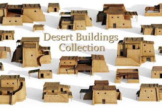 design 3d modular structure or building kit for unity and unreal engine 5