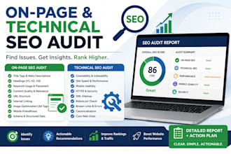 do a complete on page and technical SEO audit of your website