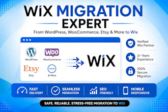 migrate wordpress to wix shopify to wix or sqaurespace to wix, wix migraton