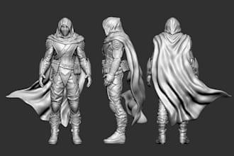 design a 3d articulated model, action figure and flexi toy stl repair 3d print