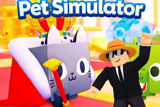 develop roblox simulator game with pets, roblox game rebirth and lua scripting