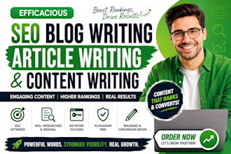 do SEO blog writing, article writing, and content writing for your website