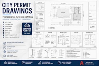 create professional city permit drawings and architectural permit sets
