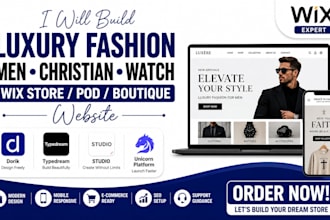 luxury fashion men christian clothing watch wix store pod woman boutique website