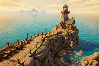 create custom 3d game environment, game map, level design and 3d game assets