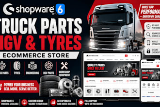 build shopware 6 truck parts tyres hgv engineering ecommerce store develope
