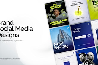 design branded social media posts, carousels and ads
