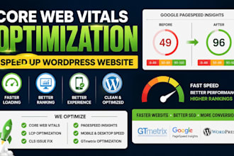 optimize wordpress speed and fix core web vitals, lcp and cls