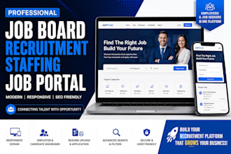 design job recruitment website, staffing website, job board job portal website