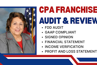 provide CPA franchise audit for fdd compliance with gaap rules