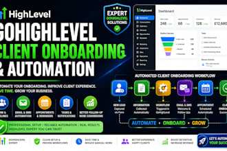 create gohighlevel client onboarding automation