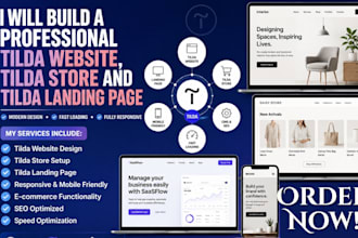 build a professional tilda website design tilda store tilda landing page design